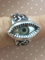 Bague Oeil Argenté Vintage - Style Bohème & creepy