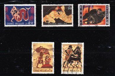 Tutti i francobolli: Série 5 timbres - Grece -  1970 - Obl. – Usato da Blonay venduto da Leglaude_01