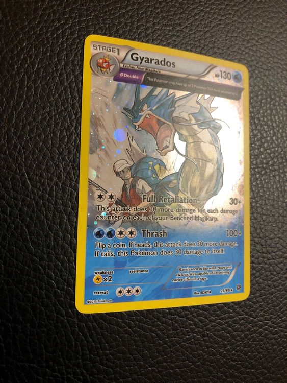 2015 Pokémon Gyarados Full Art Holo 21/98 - Foto 2