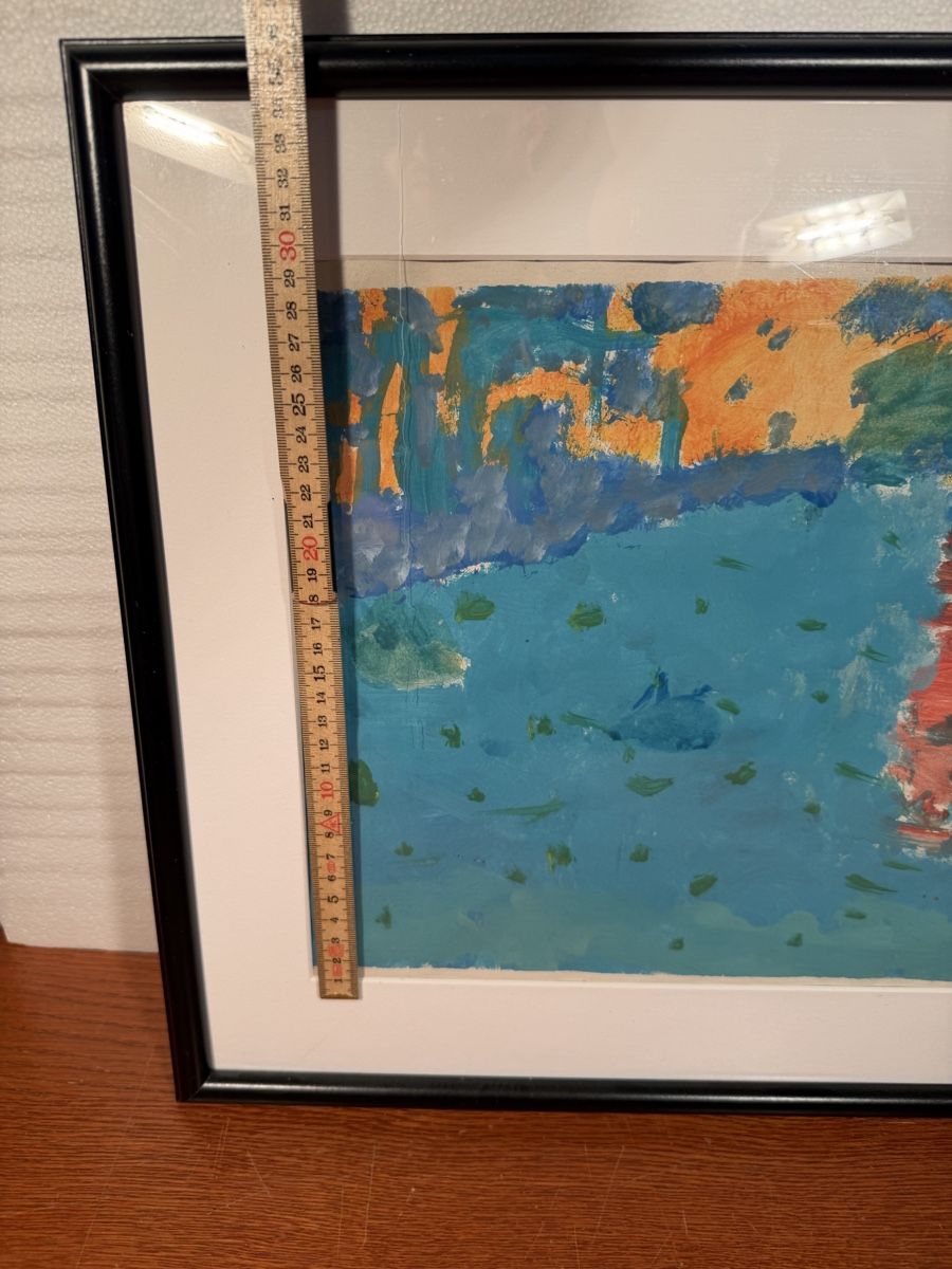 Dipinti: Framed Abstract Expressionist Painting - Signed Artwork – Usato da Lausanne venduto da vas_cdb2 5