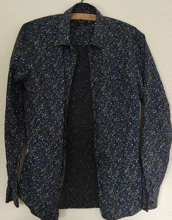 Herren Hemd Selected Homme blau gemustert akzeptabel