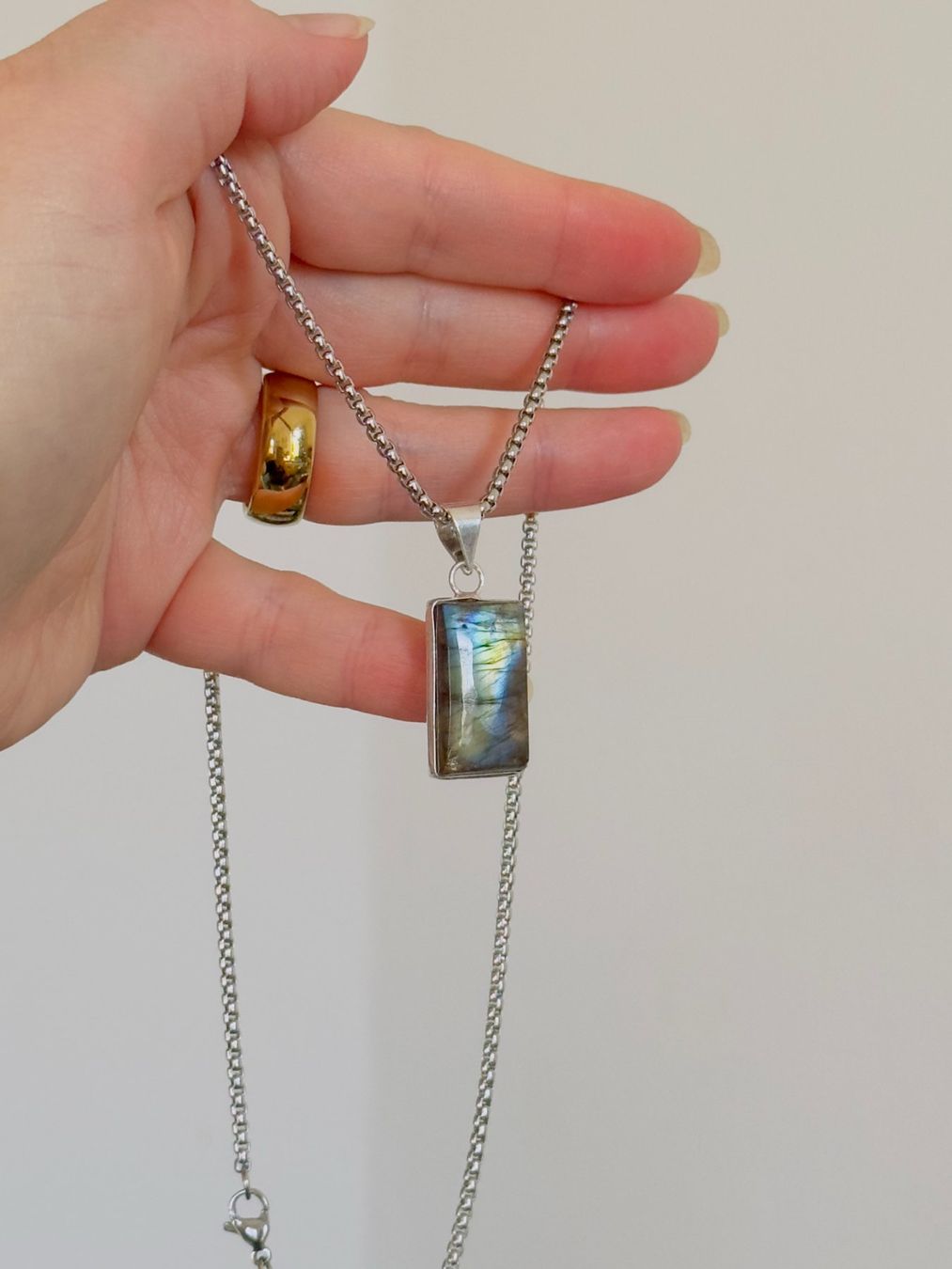 Catenine: Fashionable labradorite necklace – Nuovo e nell'imballaggio originale da Genève venduto da AGBERG 4