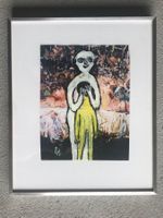 Art brut Acryl auf Papier von Peter Ammon