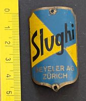 SLUGHI Beyeler AG ZÜRICH, Velo-Steuerkopfschild vintage