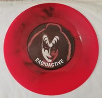 KISS / GENE SIMMONS: Radioactive 7" Red-Black Vinyl RARE!
