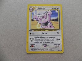 Pokémon Sammelkarte Granbull 1995-2000  HP Engl. 1. Edition