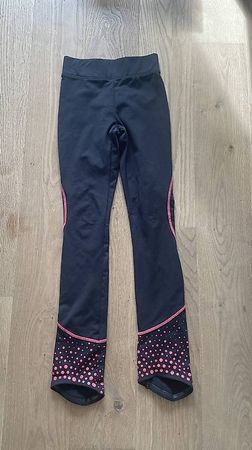 Pantalon patinage noir rose 8-10 ans. 