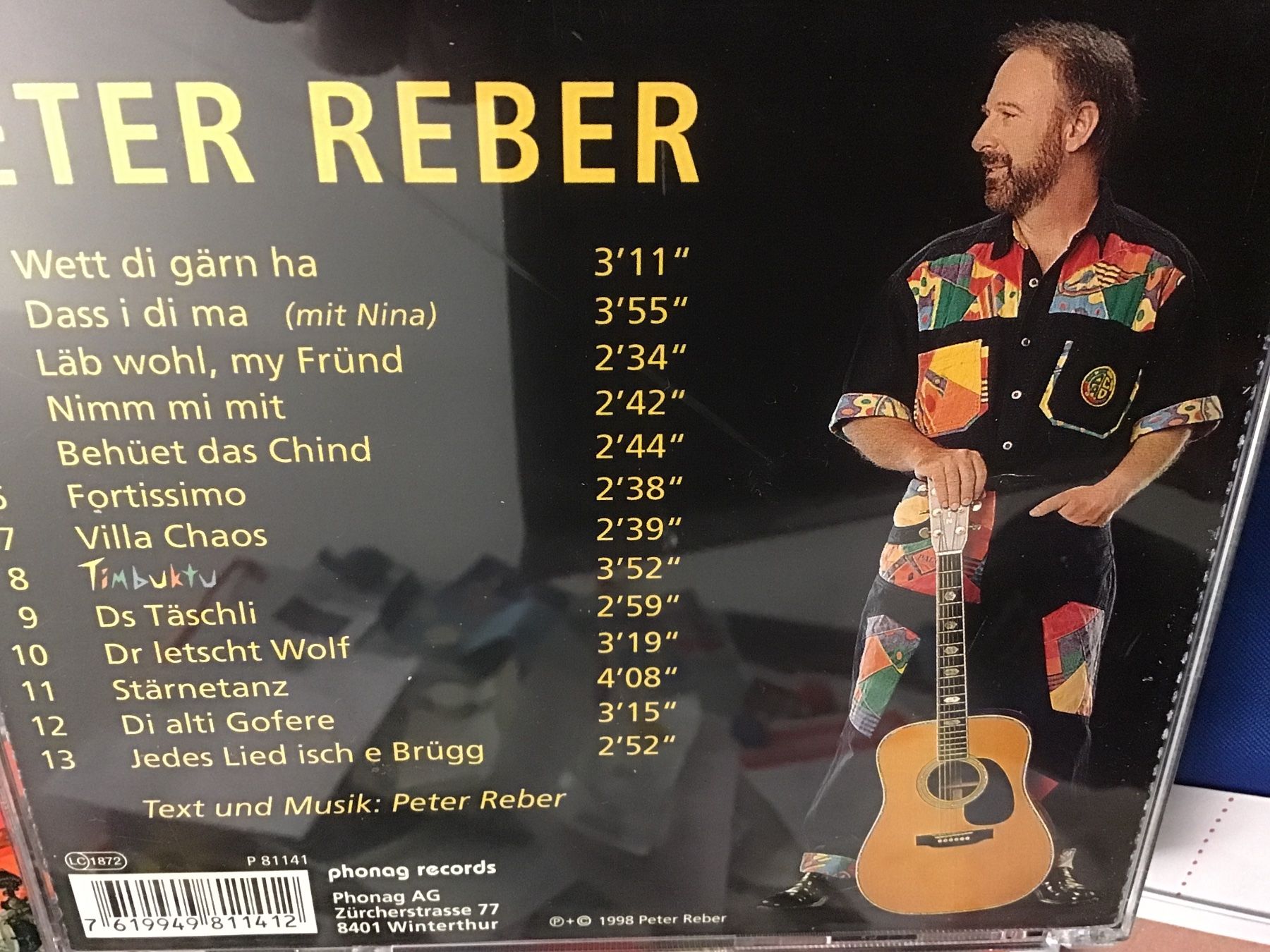 CD: Peter Reber   re – Usato da Thierachern venduto da sweden08 1