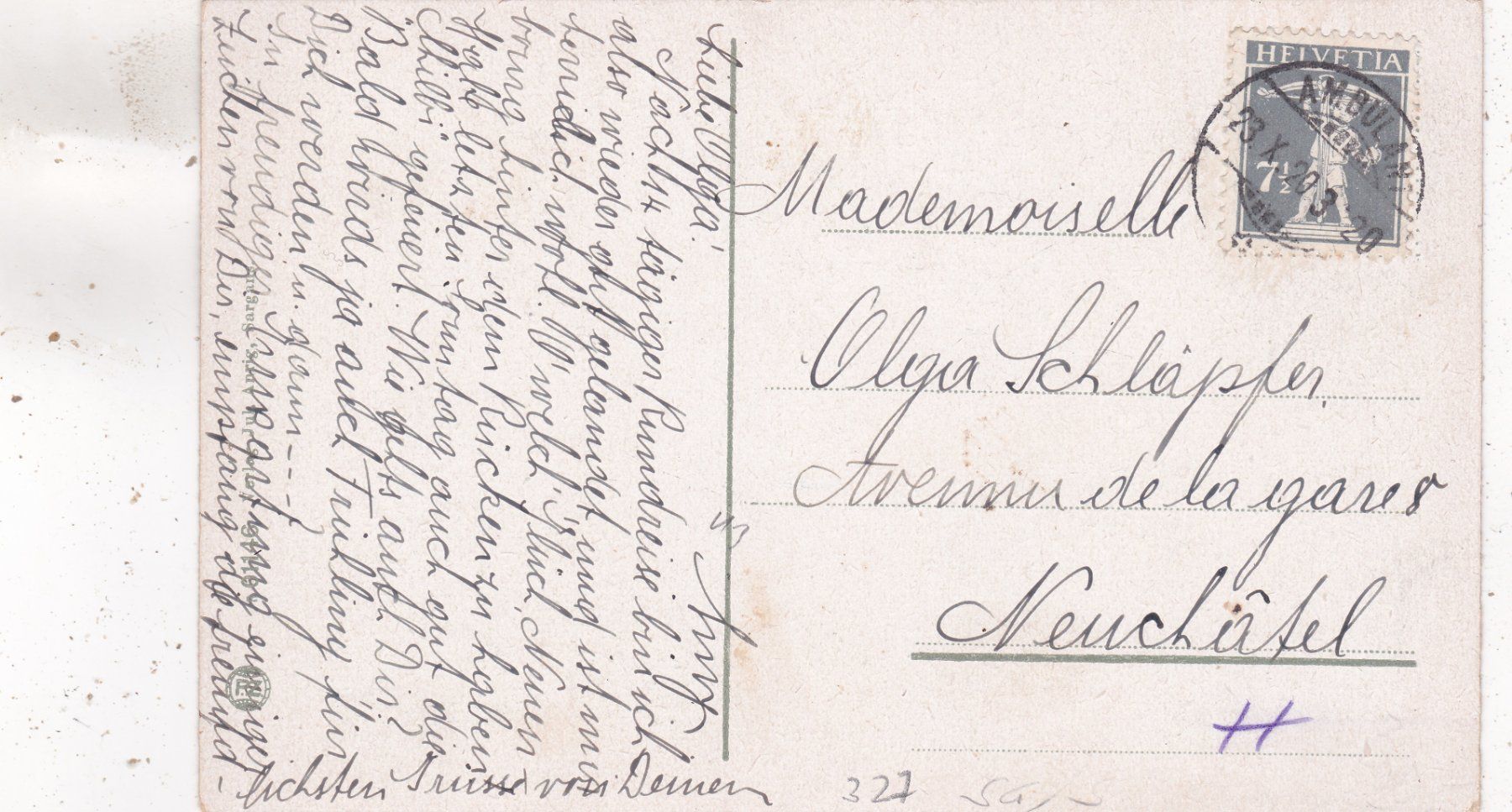 Cartoline postali: Sargans mit Falknis 1920 – Usato da Herisau venduto da Lisegrat2008 1
