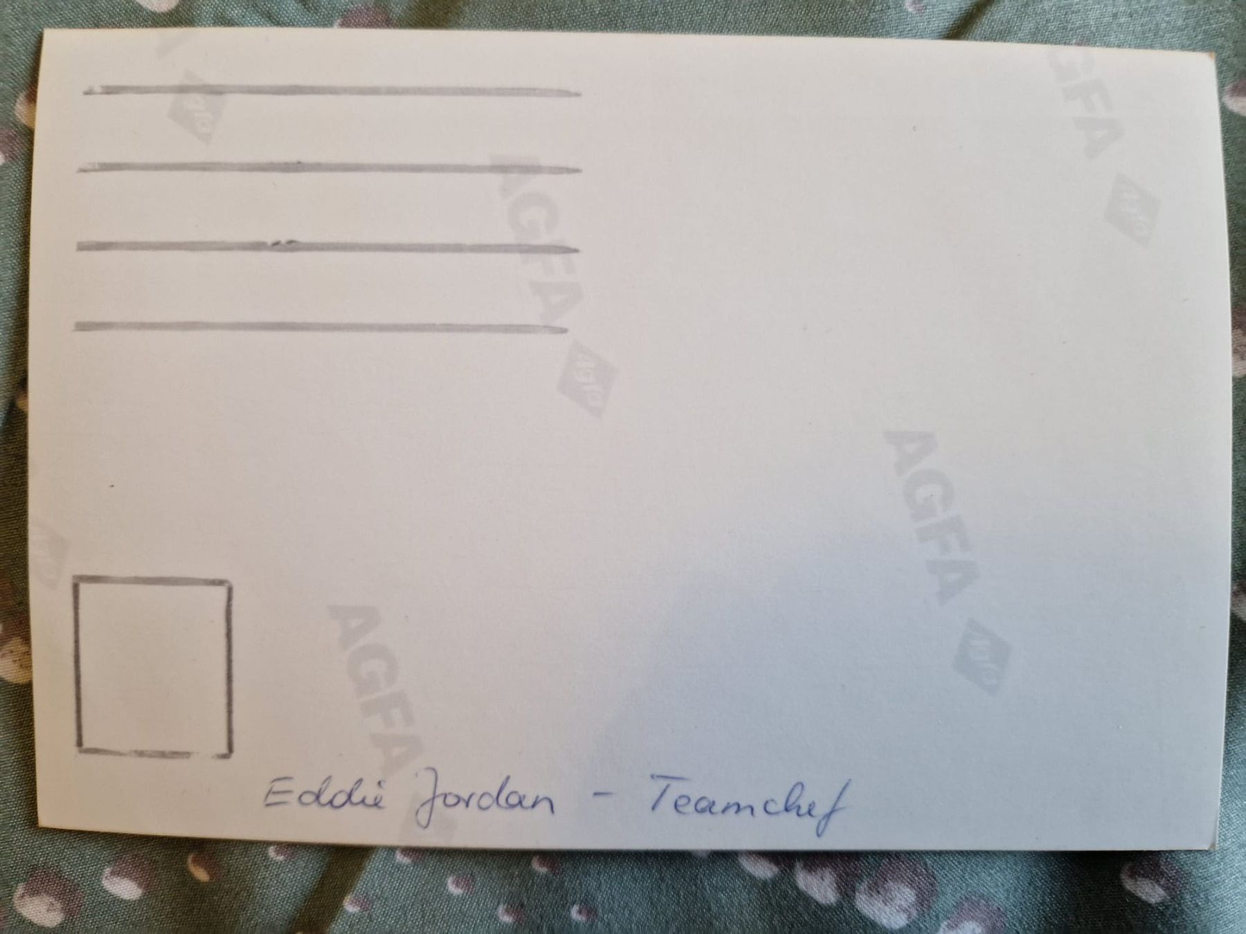 Autogramme: Autographe de EDDIE JORDAN F1 – Gebraucht aus Lutry von SwissBBCards 1