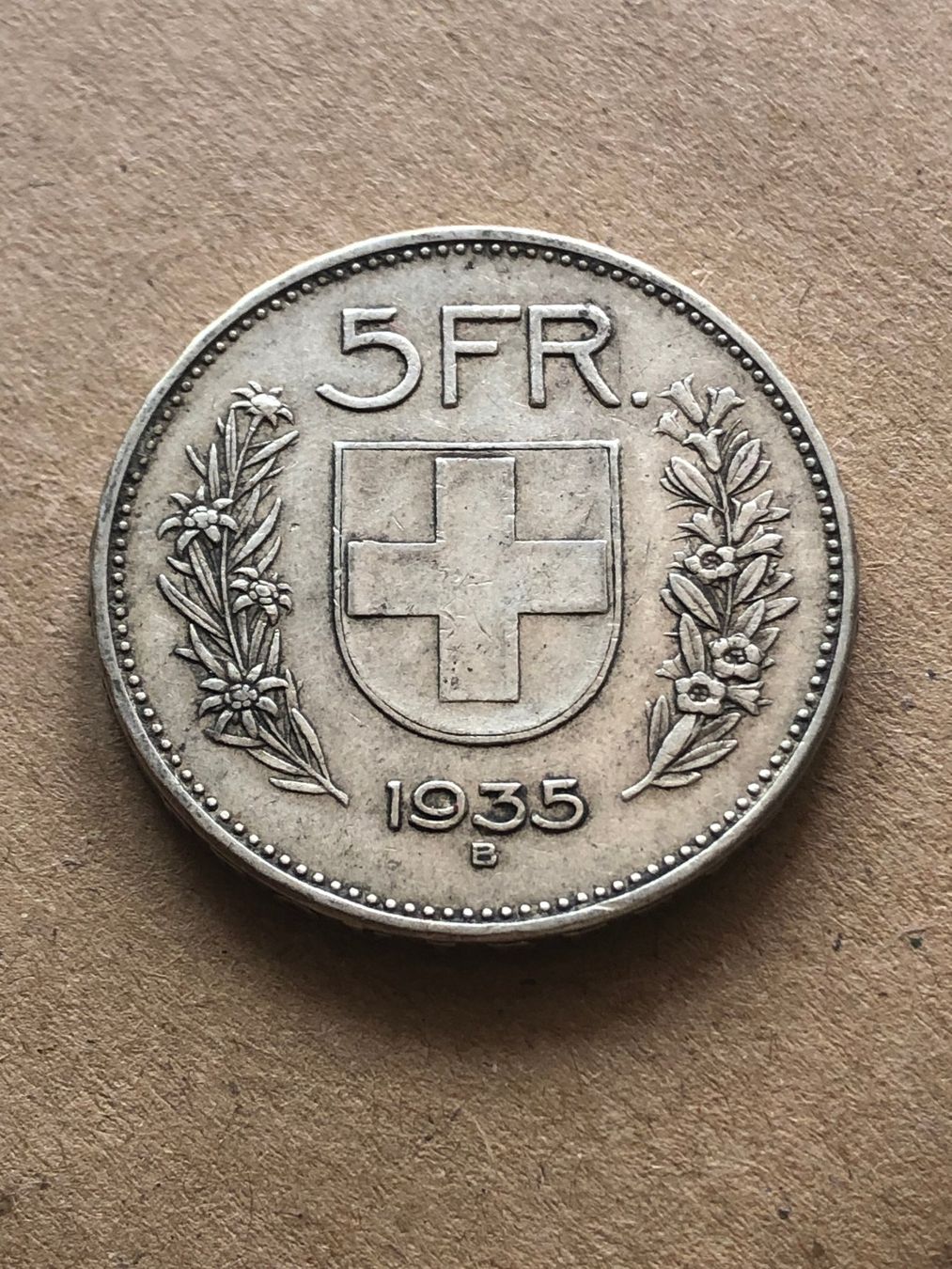Tutti le monete: 5 Fr. 1935 – Usato da Schötz venduto da Odpa
