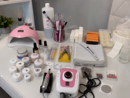 Grosses Nageldesign Set mit UV/LED-Lampe, Fräser & Zubehör