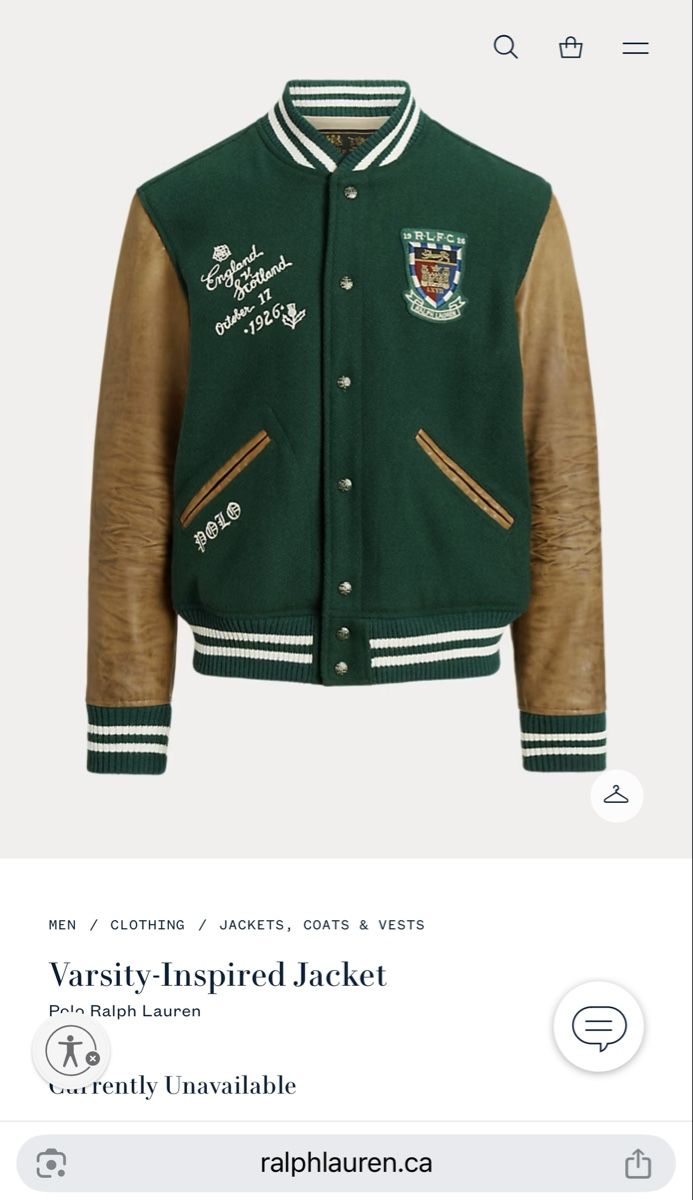 Ralph Lauren Giacche: Polo Ralph Lauren Varsity Jacket (M) – Nuovo (secondo la descrizione) da Zürich venduto da AryaLia