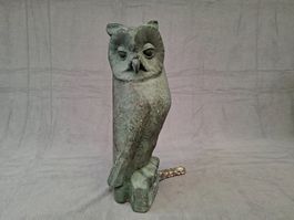 Eule Skulptur Dekoration Bronze antik gut erhalten