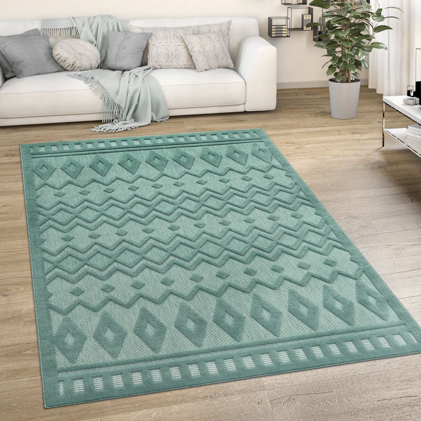 Teppiche: In & Outdoor Teppich 3D Effekt Boho Ethno 160x230 – Neu und originalverpackt aus Bern von Miraitrading 1