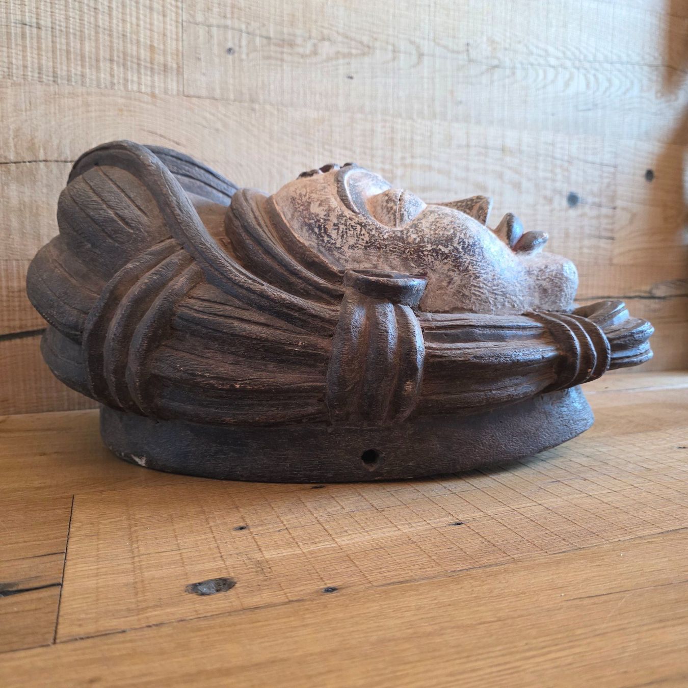 Internationale Kunst: 🐸 HOLZMASKE MUKUDJ MOKOI PUNU MASKE GABUN MASKE AHNENMASKE – Gebraucht aus Môtier (Vully) von Frogs 8