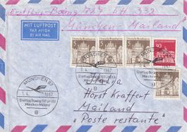 EF Lufthansa München - Mailand und München - Zagreb 1967