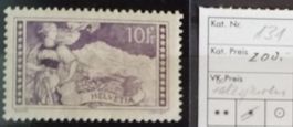 W) 131, Gebirgslandschaft Jungfrau feiner Falz Kt. 200.-
