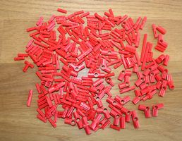 Lego Pin Stecker Verbinder Hülsen rot ca. 97 gr.