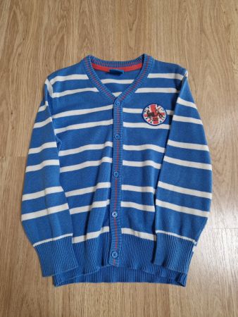 Lässige Strickjacke gestreift 128