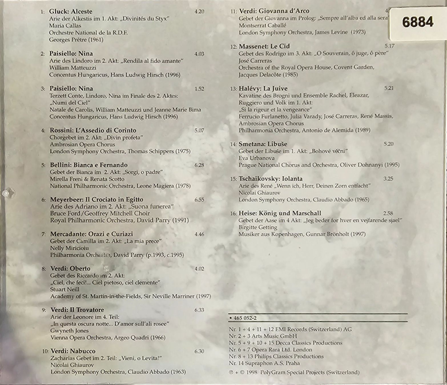 CD: Gebete aus Opern 4 – Usato da Wahlen b. Laufen venduto da Cg10 1