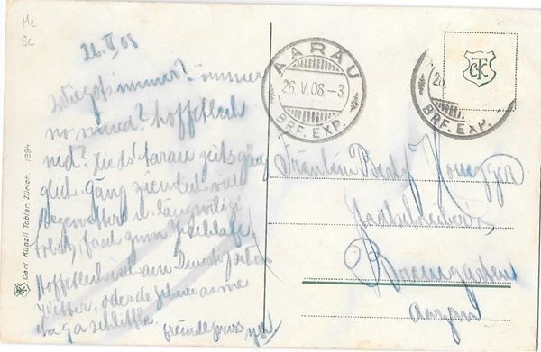 Cartoline postali: Aarau verziert mit Briefmarken – Usato da Olten venduto da clotaldi 1