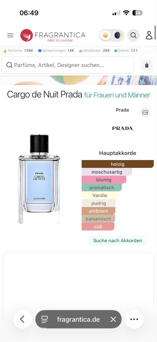 Prada Parfums & Eau de Toilette: Prada Cargo de Nuit , 2 ml – D'occasion à Sursee par nri_sbv9 1