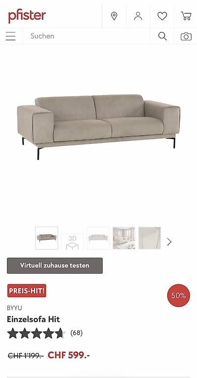 Pfister Sofas: Pfister 3er Sofa – Gebraucht aus Biel/Bienne von _nrx5 1