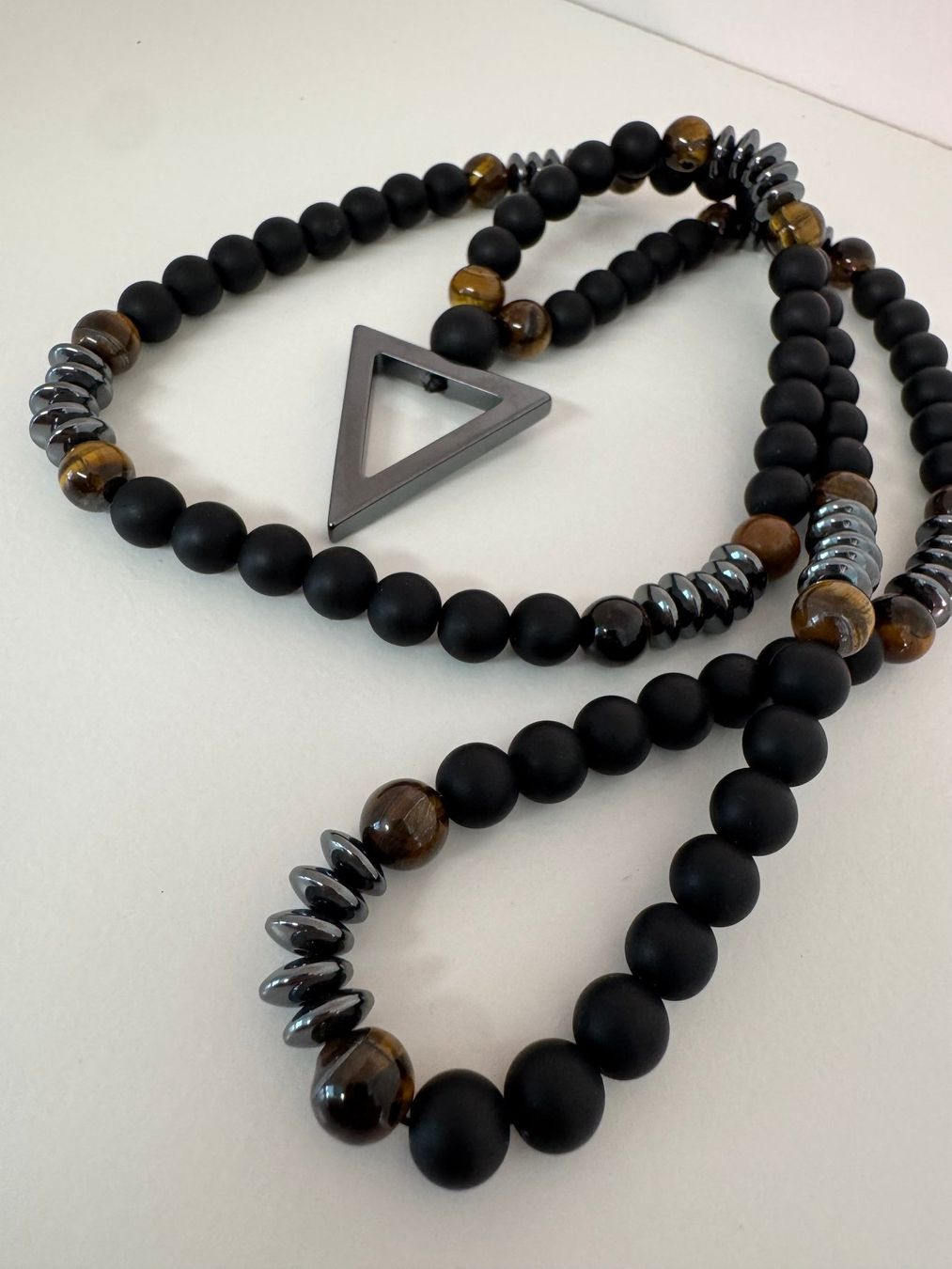 Catenine: Halskette Hämatit. Tigerauge, Kunststein. – Nuovo (secondo la descrizione) da Biberist venduto da tl-schmuck 3