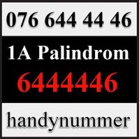 Handynummer, Telefonnummer, VIP Nummer, 076 644 44 46