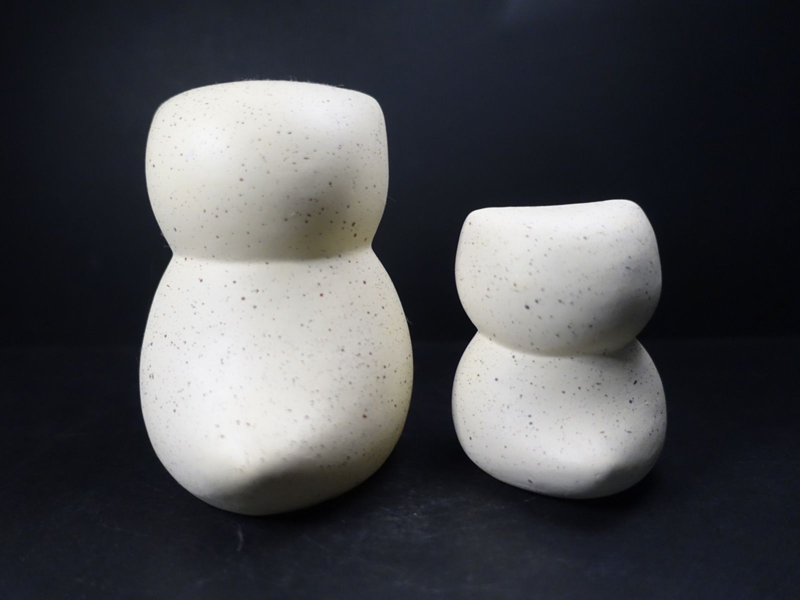 Figuren: Grosse und kleine Eule aus weisser Keramik – Gebraucht aus Russikon von Eulenfeder 4