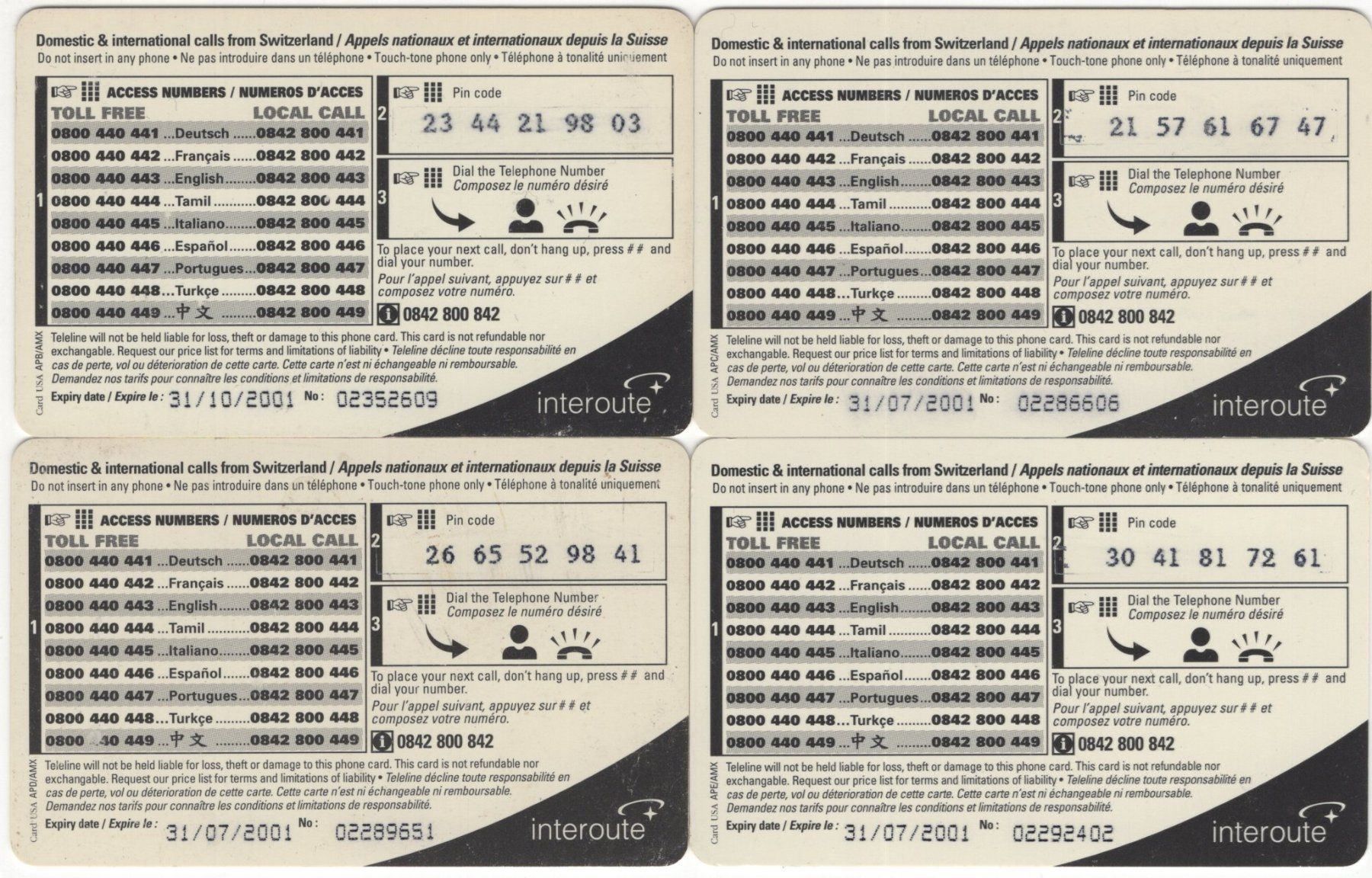 Telefon- & Taxkarten: TELELINE Prepaid Serie - Kinder – Gebraucht aus Eglisau von Chperfins 1