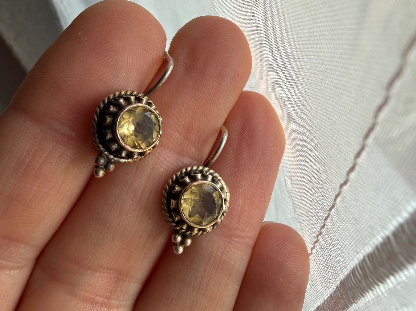 Boucles d'oreille: Silber Ohrringe mit Citrin, vergoldet – D'occasion à Spiegel b. Bern par Rogger72 3