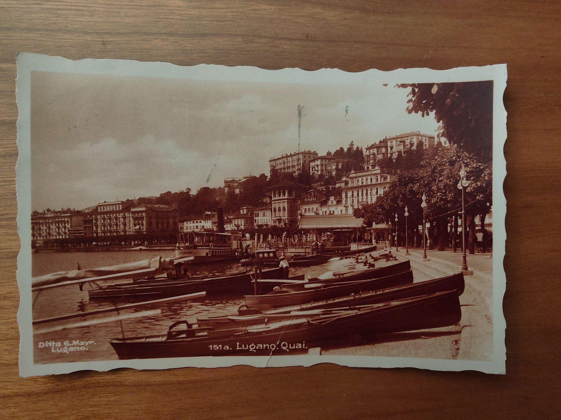 Cartoline postali: Alte Ansichtskarten. Lugano 1928 und Morcote 1926 – Usato da Birmensdorf ZH venduto da christoph06
