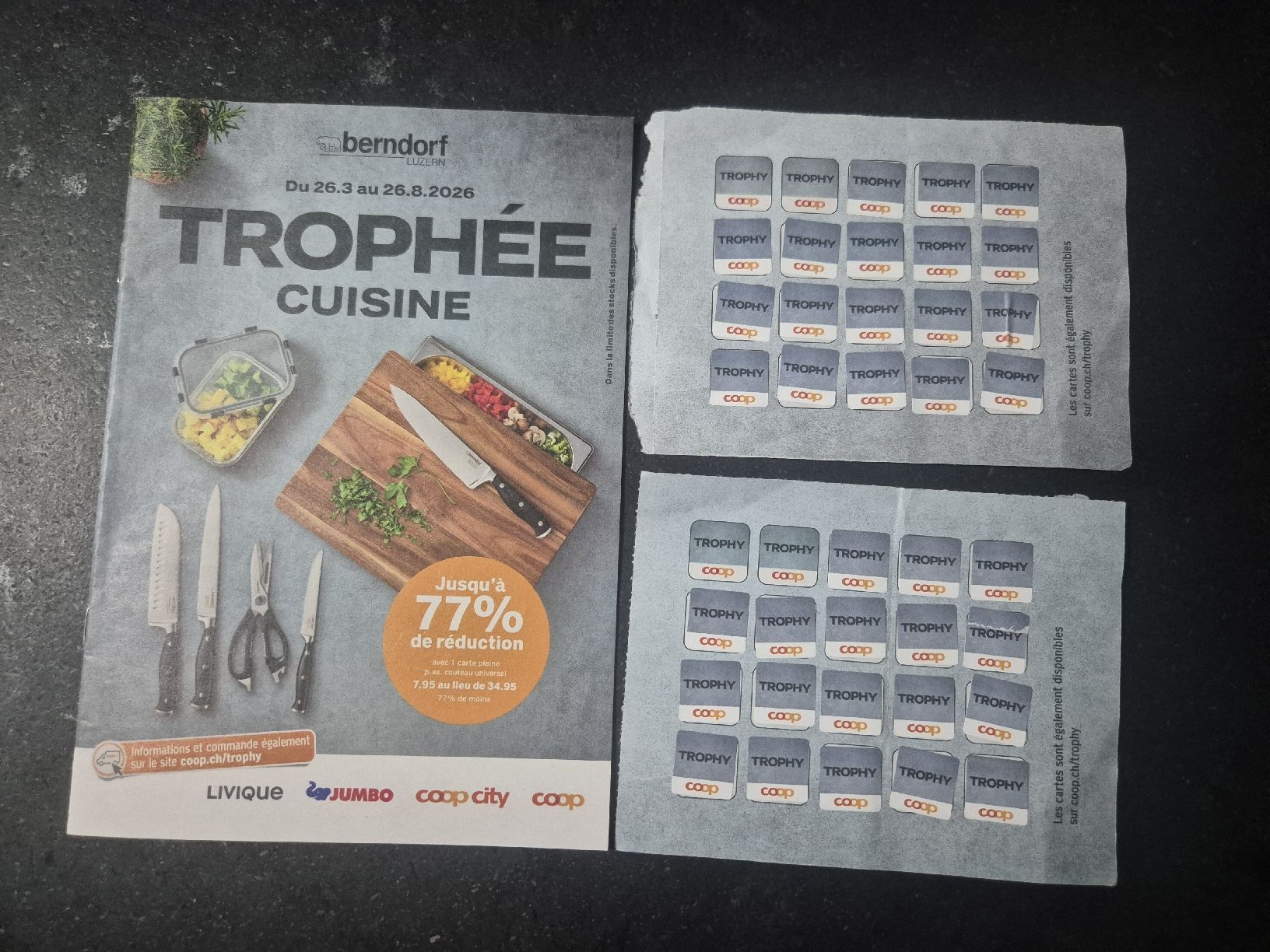 Coop Raccolte di bollini & punti: Trophée Berndorf 2 cartes complètes à échanger – Nuovo (secondo la descrizione) da Alle venduto da Fanny8952