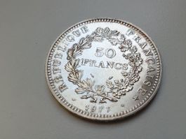 🇫🇷 France 50 Francs 1977 UNC **Silver 30g .900**