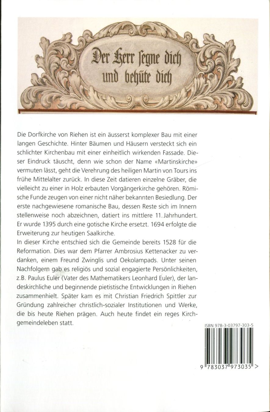 Bücher: Riehen, Dorfkirche St. Martin, Kunstführer – Gebraucht aus Aarau von Elmaar41 1