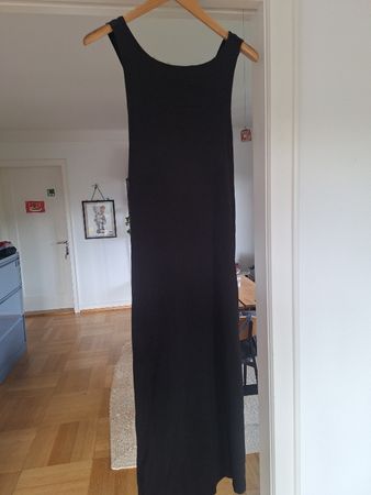 Langes Sommerkleid schwarz, Gr. M leicht & luftig