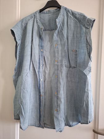 Camicia jeans Oltre, senza maniche, primavera/estate! nuova