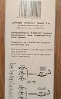 Universal Antenna Cable 3m, White, Acceptable