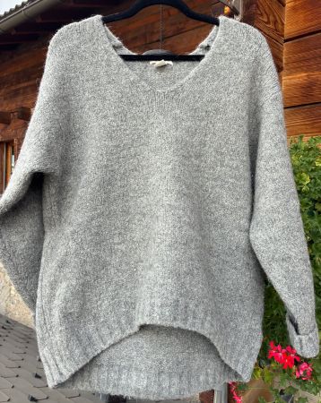 Pull d'hiver gris
