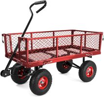 RAMROXX Bollerwagen klappbar 300kg Rot