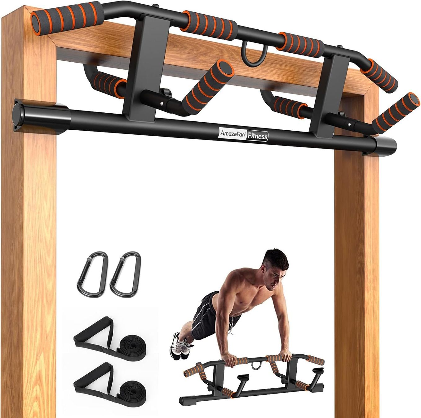 Hometrainer: Klimmzugstange Türrahmen Pull Up Bar mit Griffen Set – Nuovo e nell'imballaggio originale da Bremgarten b. Bern venduto da Meeegasales60