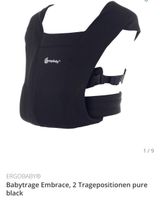Ergobaby Babytrage Embrace, schwarz, ab Geburt