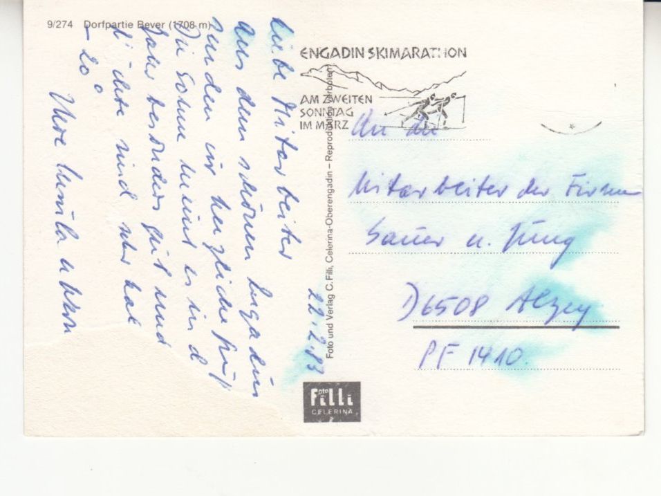 Cartes postales: Bever 1983 – D'occasion à Bürglen TG par StampGraf 1