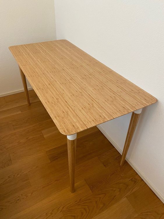 Schreibtisch Bambus (ANFALLARE / HILVER von IKEA) Kaufen auf Ricardo