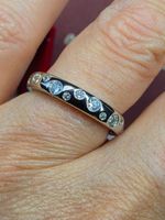 Bague argent avec diamants de moissanite certifiés GRA