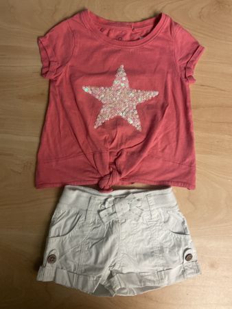 Sommer Set, T-Shirt next Gr. 98 und Op Shorts, Top Zustand!
