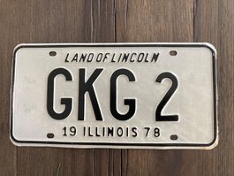 Nummernschild Illinois