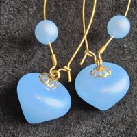 Vintage delikate himmelblaue Ohrhänger